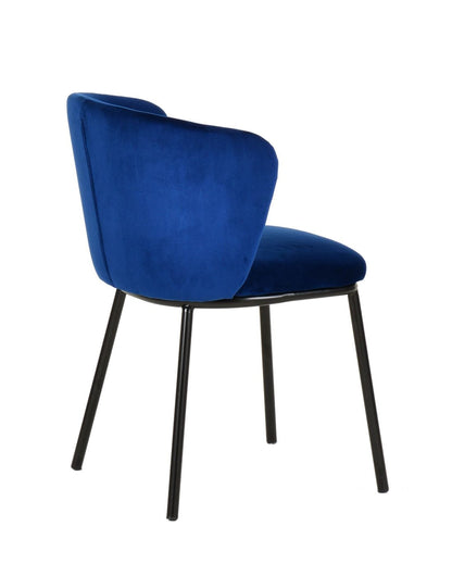 Modrest Bessie Modern Blue Velvet Dining Chair