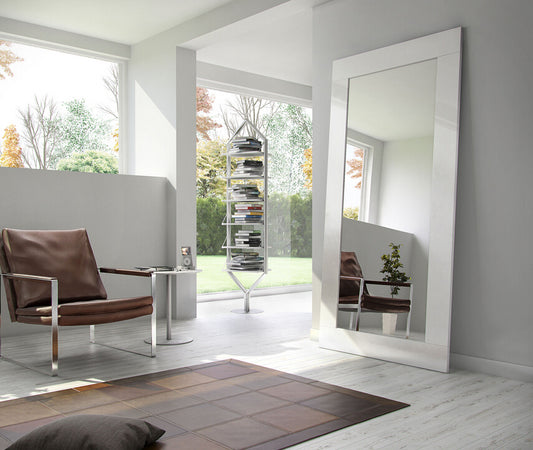 Modrest Beth Modern White Floor Mirror