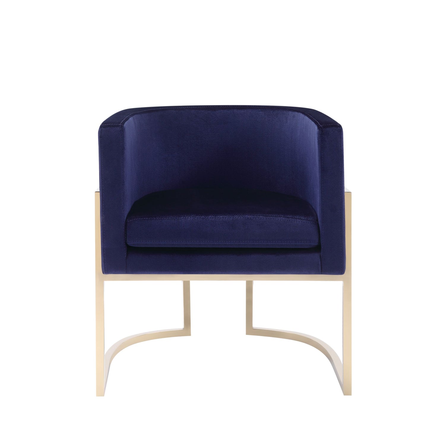 Modrest Betsy Modern Navy Blue Velvet Gold Kids Chair