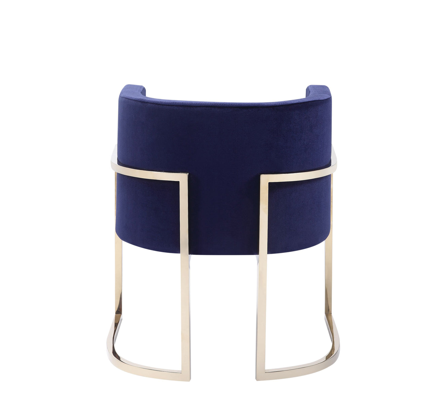 Modrest Betsy Modern Navy Blue Velvet Gold Kids Chair