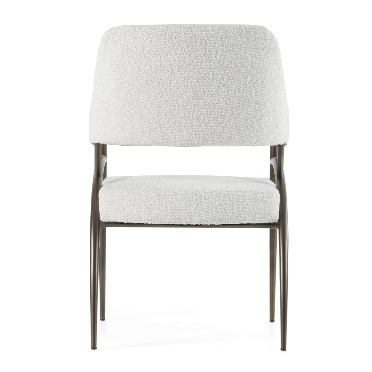 Modrest Betty Modern Off-White Fabric Bronze Dining Chair