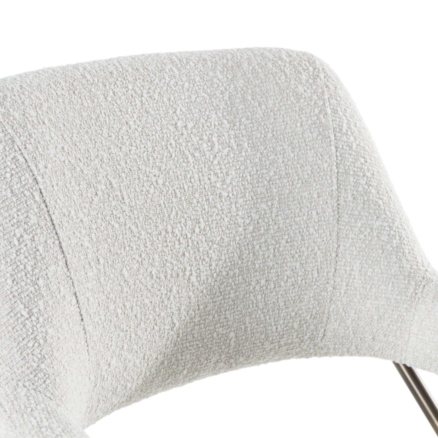 Modrest Betty Modern Off-White Fabric Bronze Dining Chair