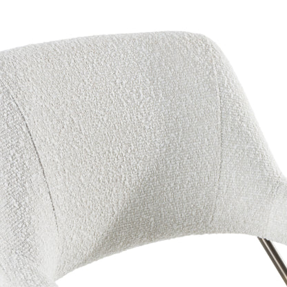 Modrest Betty Modern Off-White Fabric Bronze Dining Chair