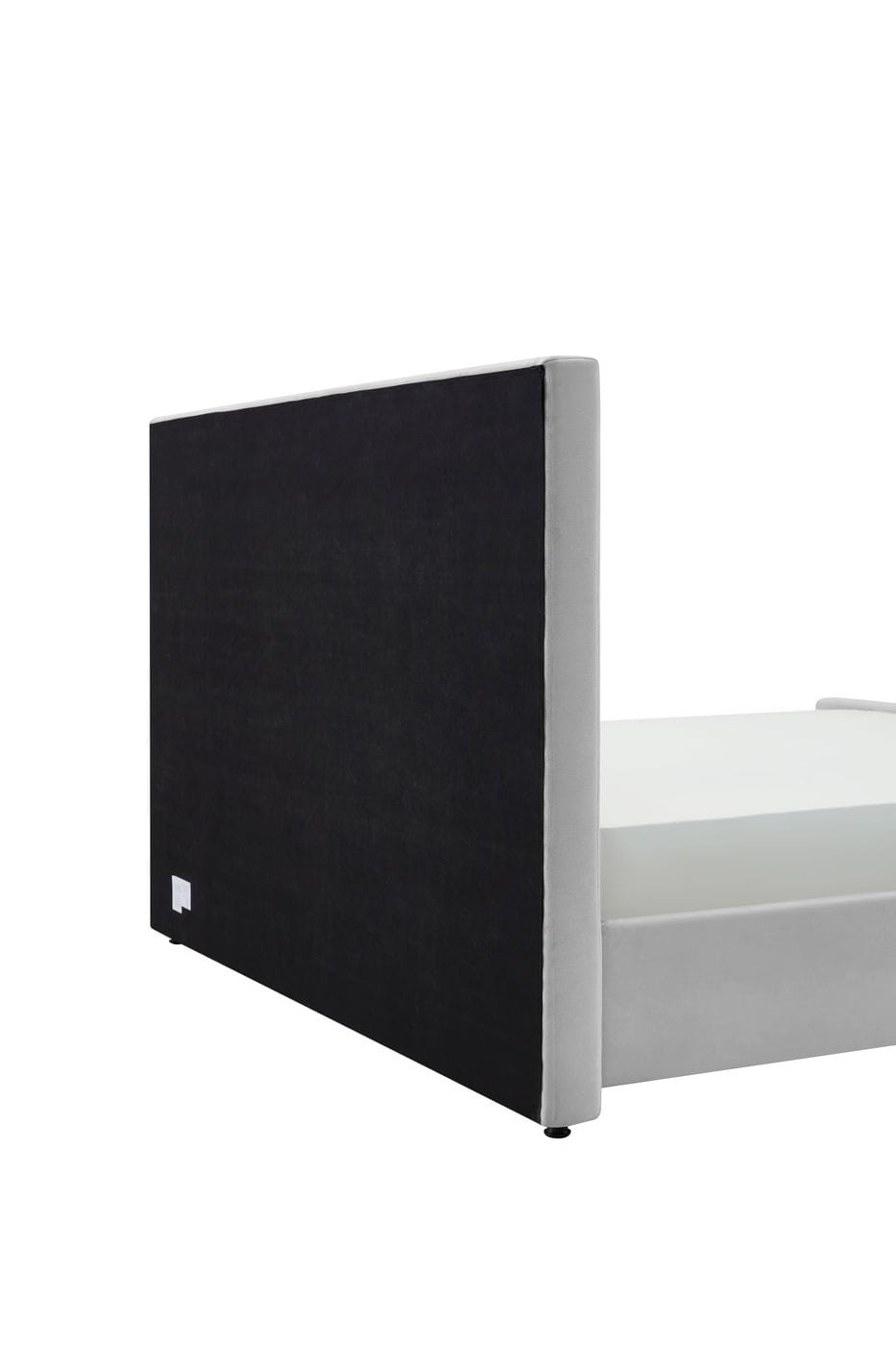 East King Modrest Beverly Modern Grey Velvet Bed