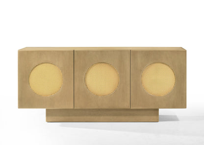 Modrest Oshana Modern White Oak Dining Set