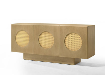 Modrest Oshana Modern White Oak Dining Set