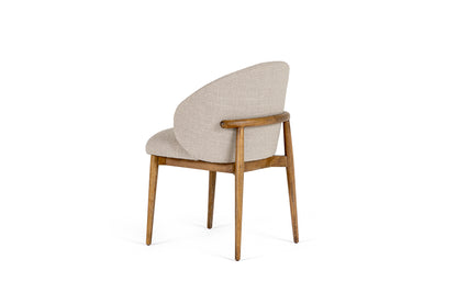 Modrest Blum Modern Beige Linen Dining Chair