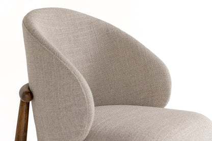 Modrest Blum Modern Beige Linen Dining Chair
