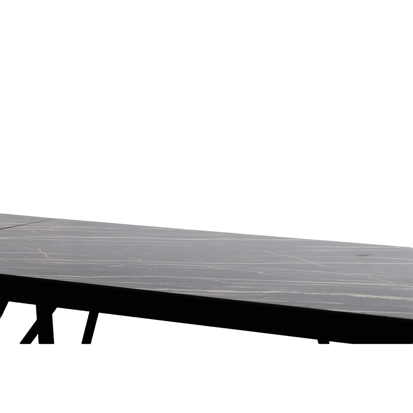 Modrest Bobby Modern Black Ceramic Extendable Dining Table