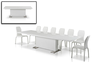 Modrest Bono "T" Modern White Extendable Dining Table