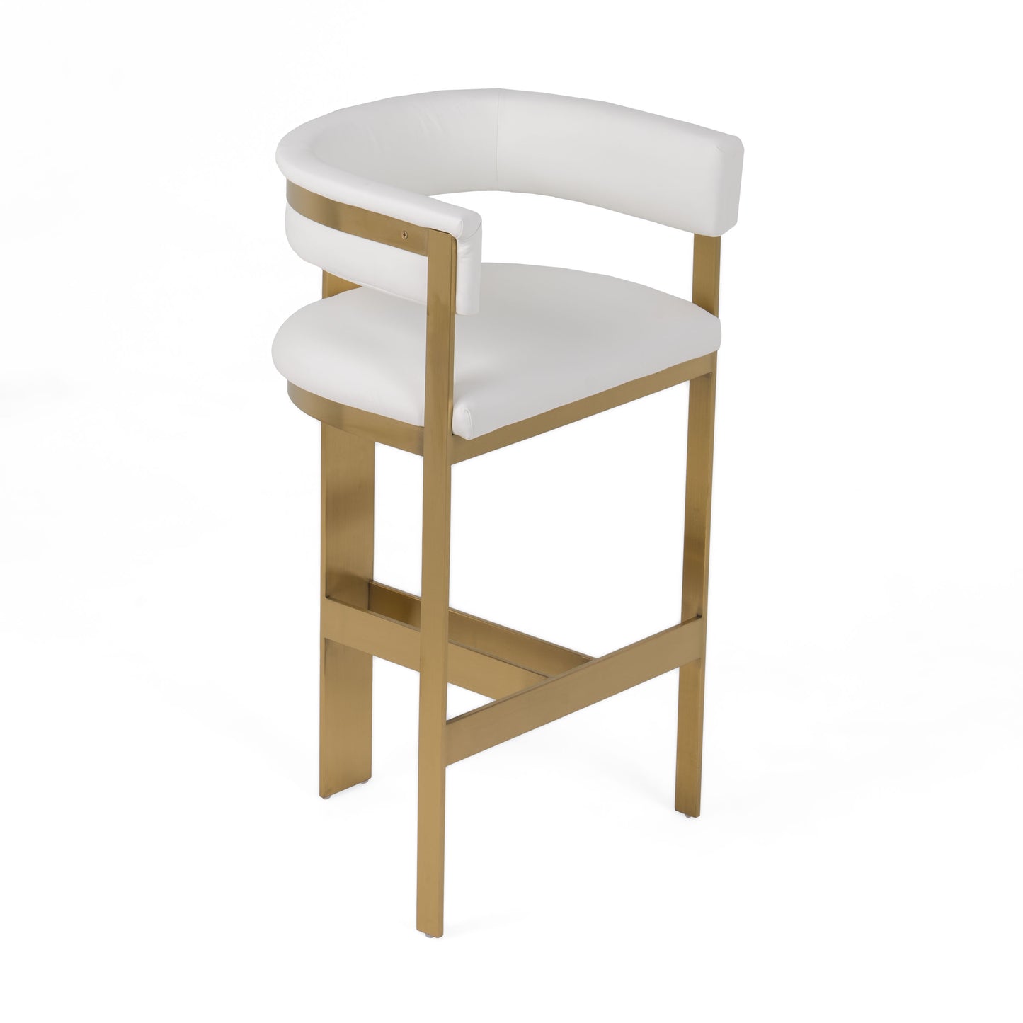 Modrest Boswell Modern White Matte Gold Barstool