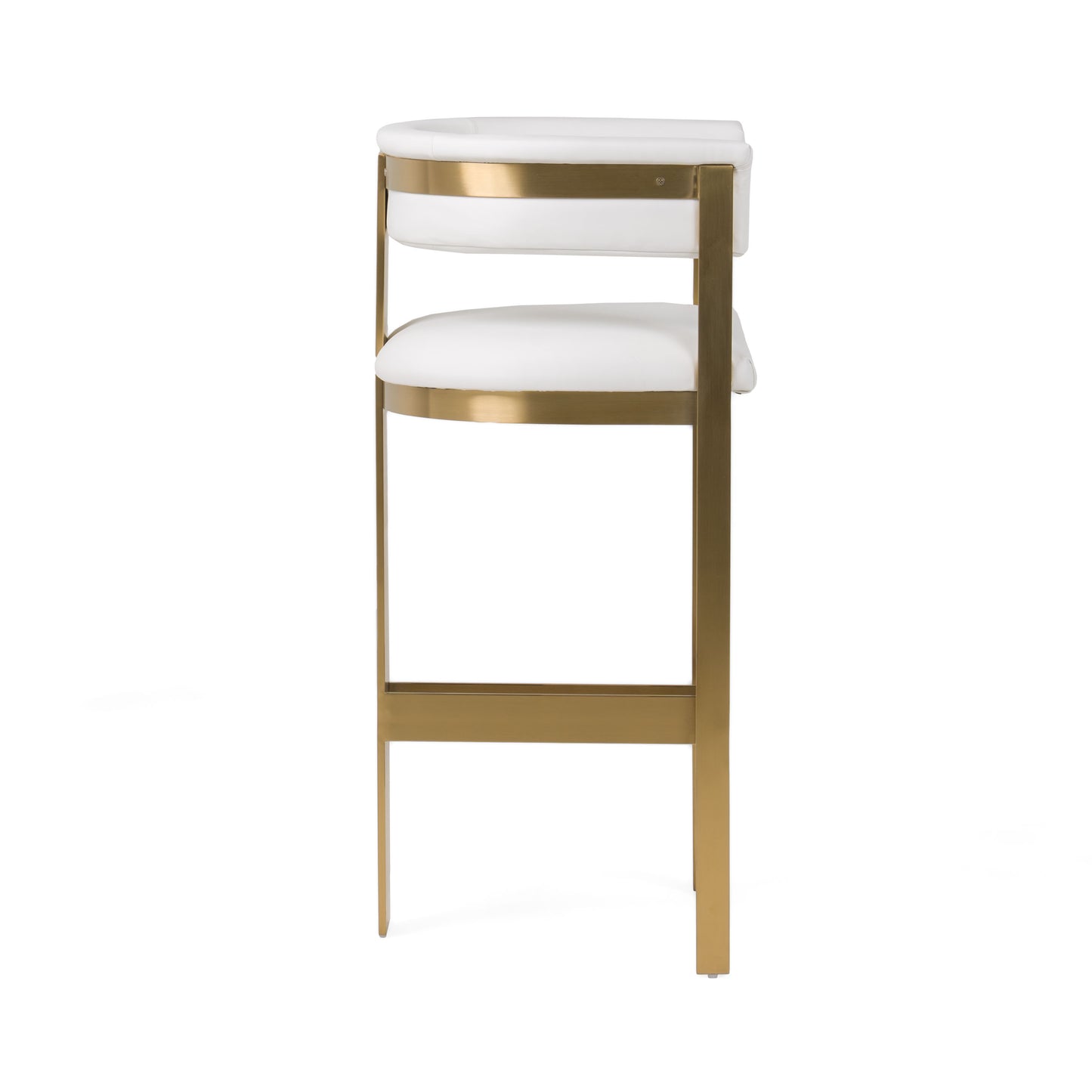 Modrest Boswell Modern White Matte Gold Barstool