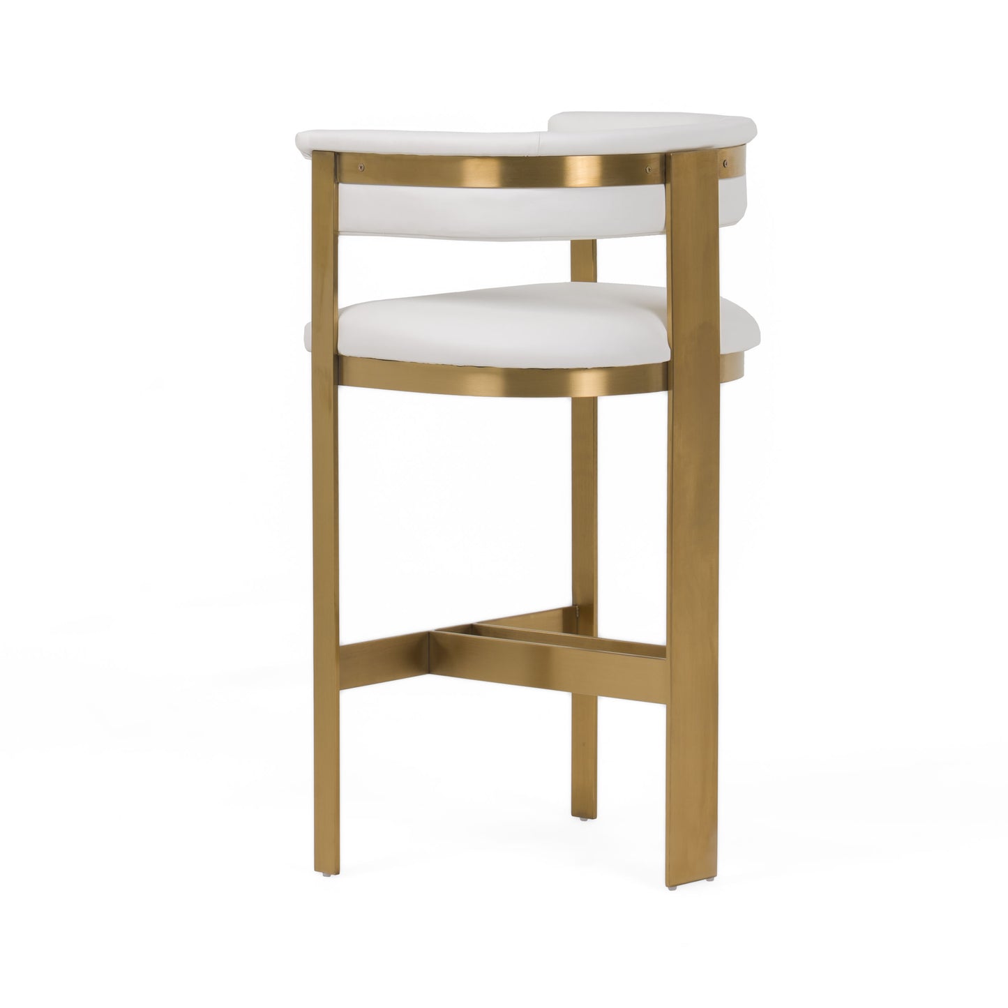 Modrest Boswell Modern White Matte Gold Barstool