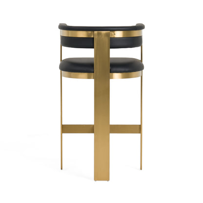 Modrest Boswell Modern Black Matte Gold Barstool