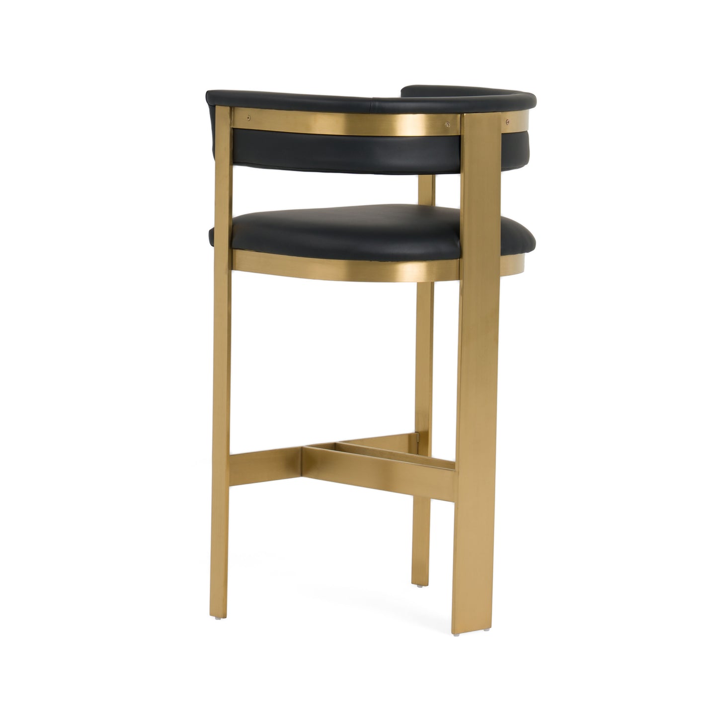 Modrest Boswell Modern Black Matte Gold Barstool