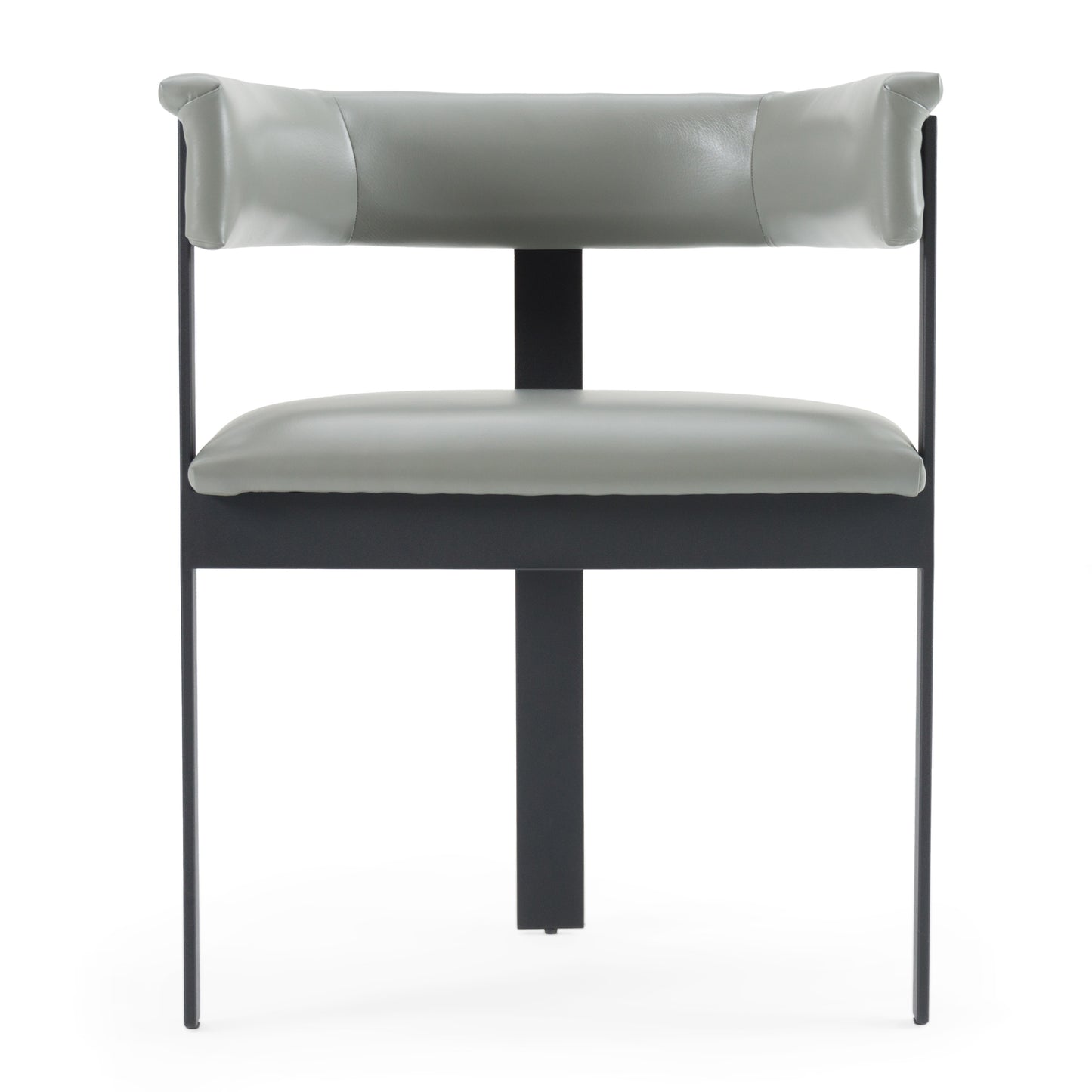 Modrest Boswell Modern Grey Faux Leather Black Dining Chair