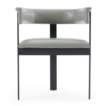 Modrest Boswell Modern Grey Faux Leather Black Dining Chair