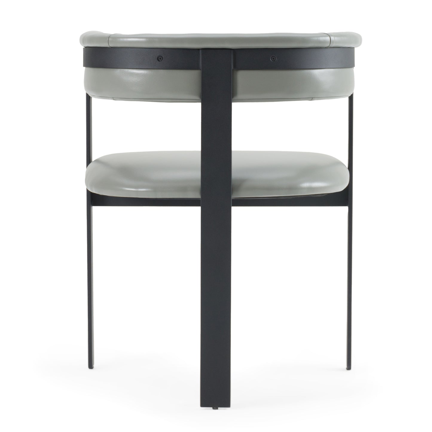 Modrest Boswell Modern Grey Faux Leather Black Dining Chair