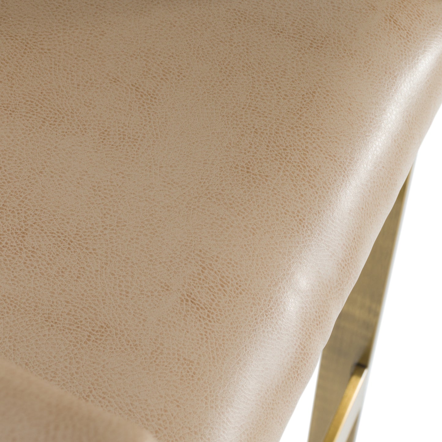 Modrest Boswell Modern Brown Faux Leather Gold Barstool