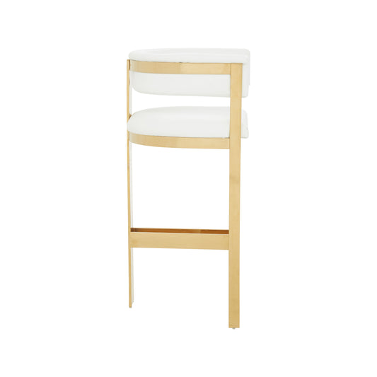 Modrest Boswell Modern White Gold Barstool