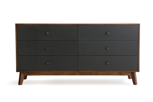 Nova Domus Dali Mid-Century Grey and Walnut Dresser