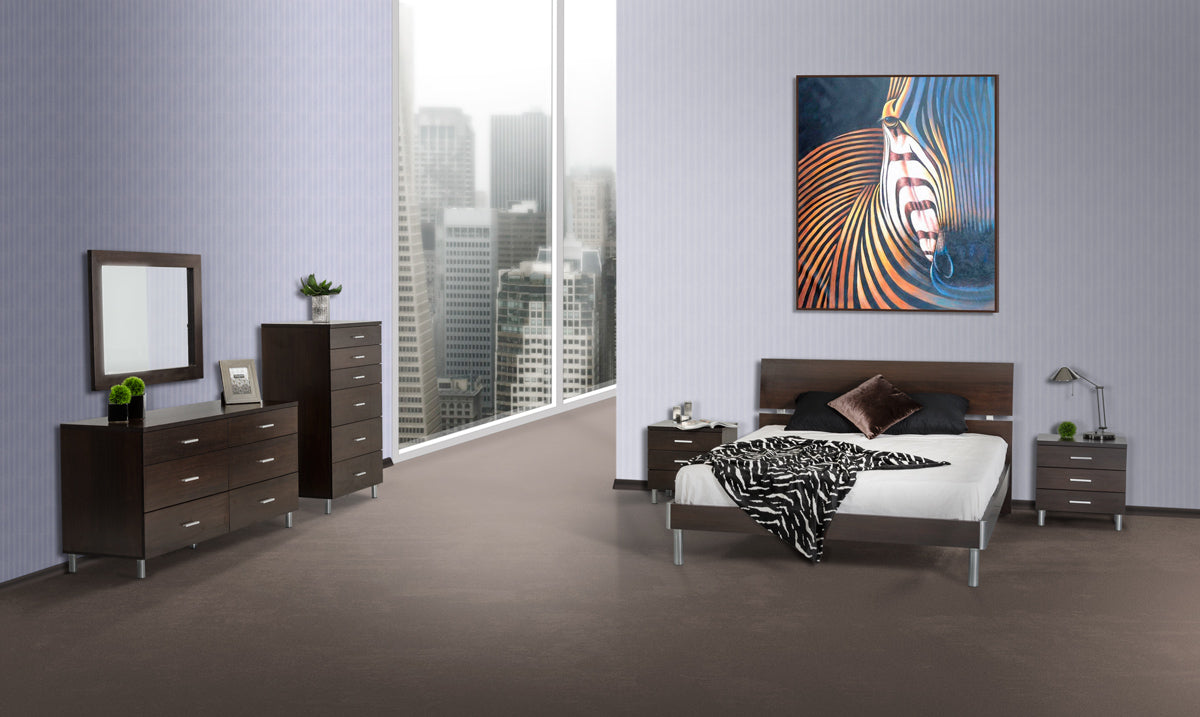 The Modrest Bravo modern Wenge bed