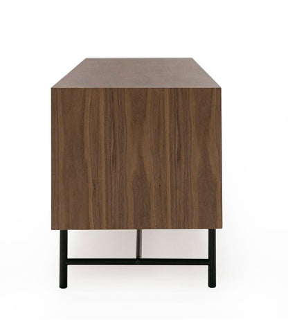Modrest Bronson Mid-Century Modern Walnut and Grey TV Stand