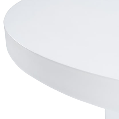 Modrest Bruni Modern White Concrete Round Dining Table