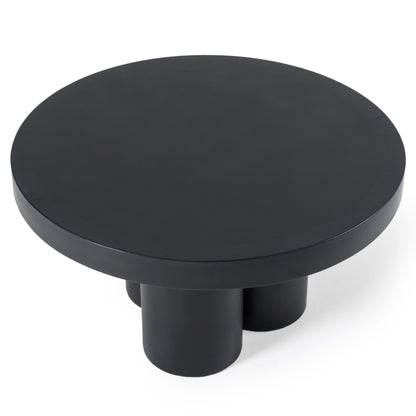 Modrest Bruni Modern Black Concrete Coffee Table