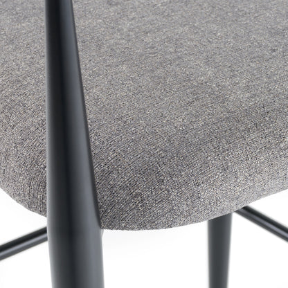 Modrest Buchtel Mid-Century Modern Medium Grey Gold Arm Black Bar Chair