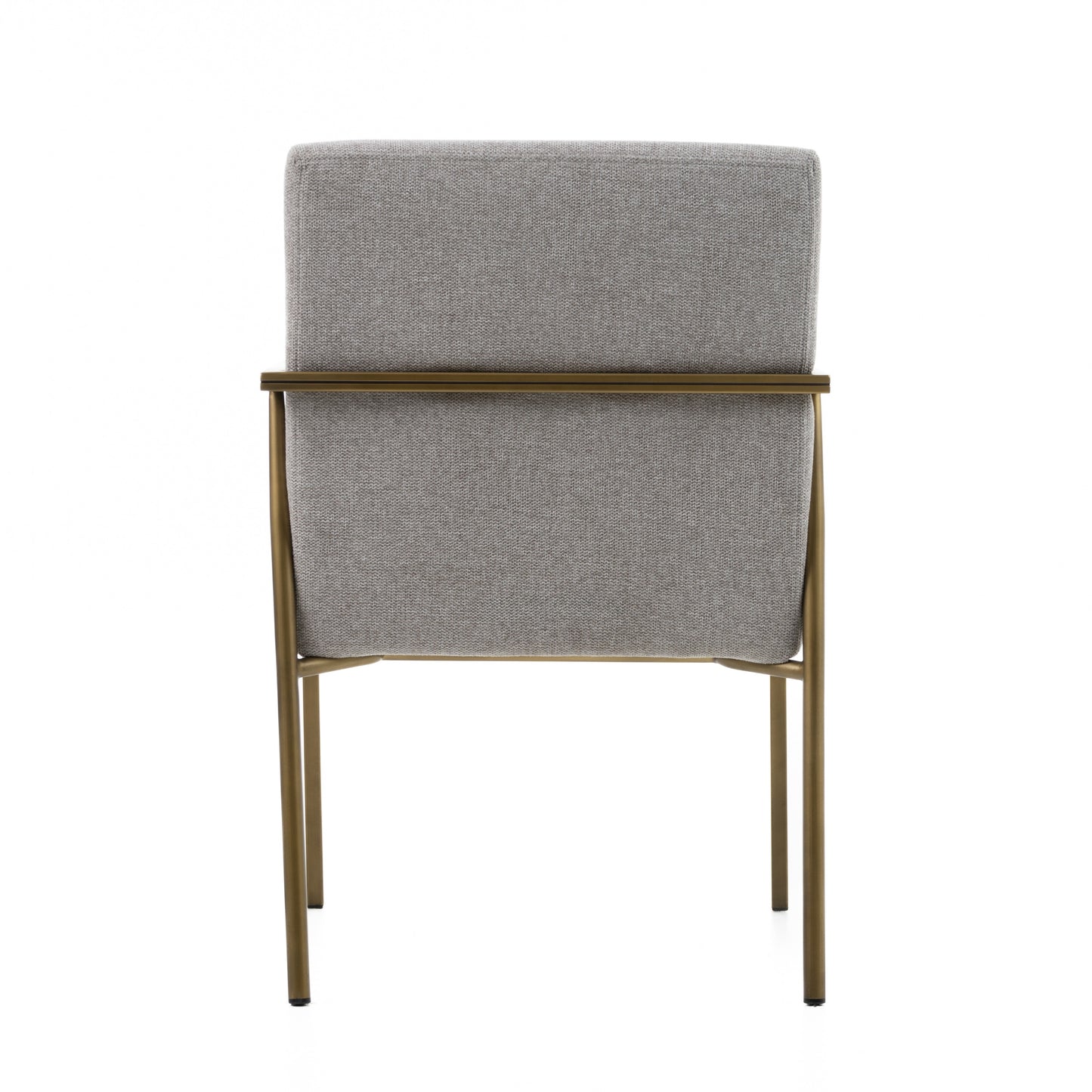 Modrest Burnham Modern Light Grey and Brass Arm Dining Chair