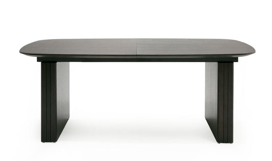 Modrest Calhoun Modern Smoked Oak Extendable Dining Table