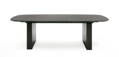 Modrest Calhoun Modern Smoked Oak Extendable Dining Table