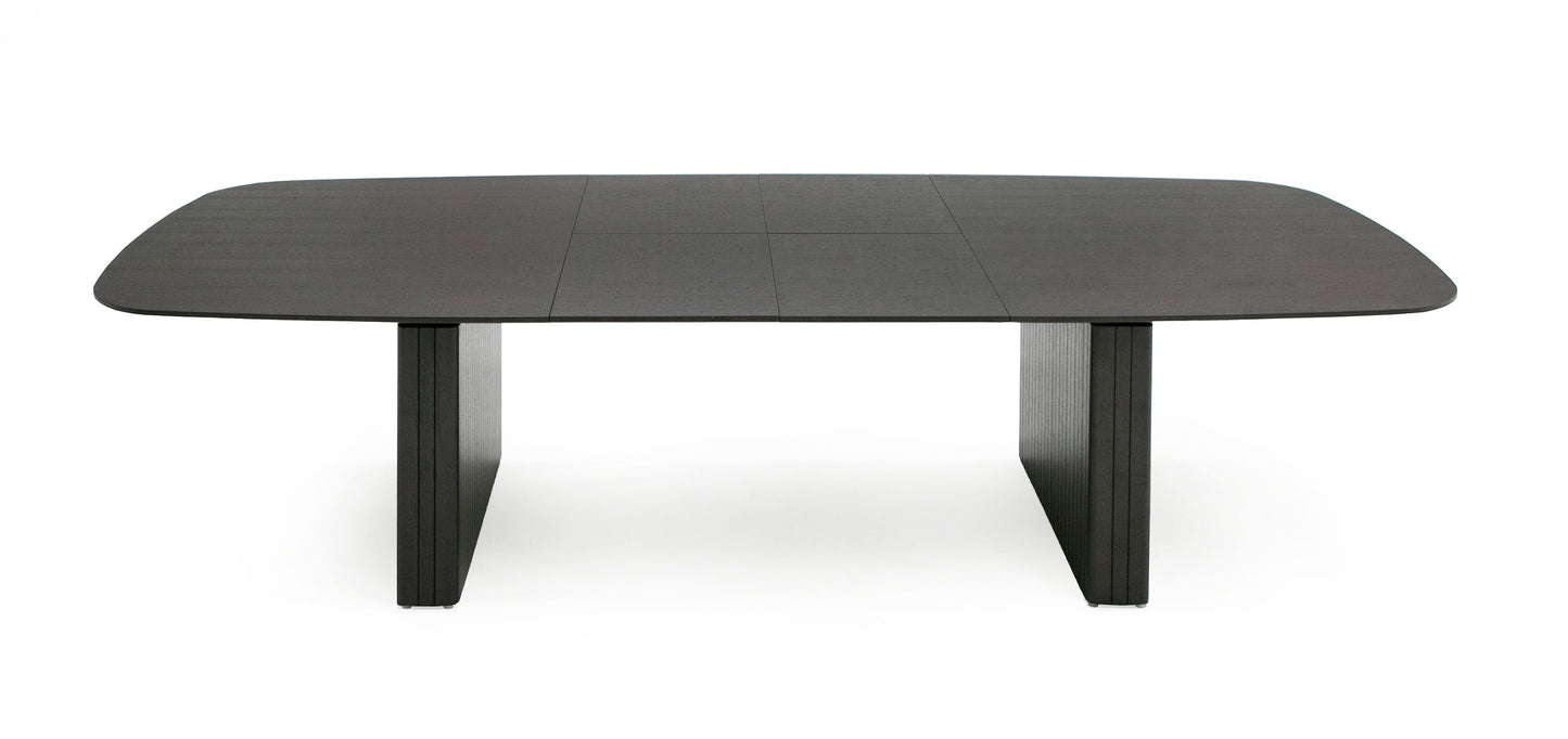 Modrest Calhoun Modern Smoked Oak Extendable Dining Table