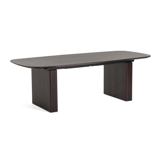 Modrest Calhoun Modern Smoked Oak Extendable Dining Table