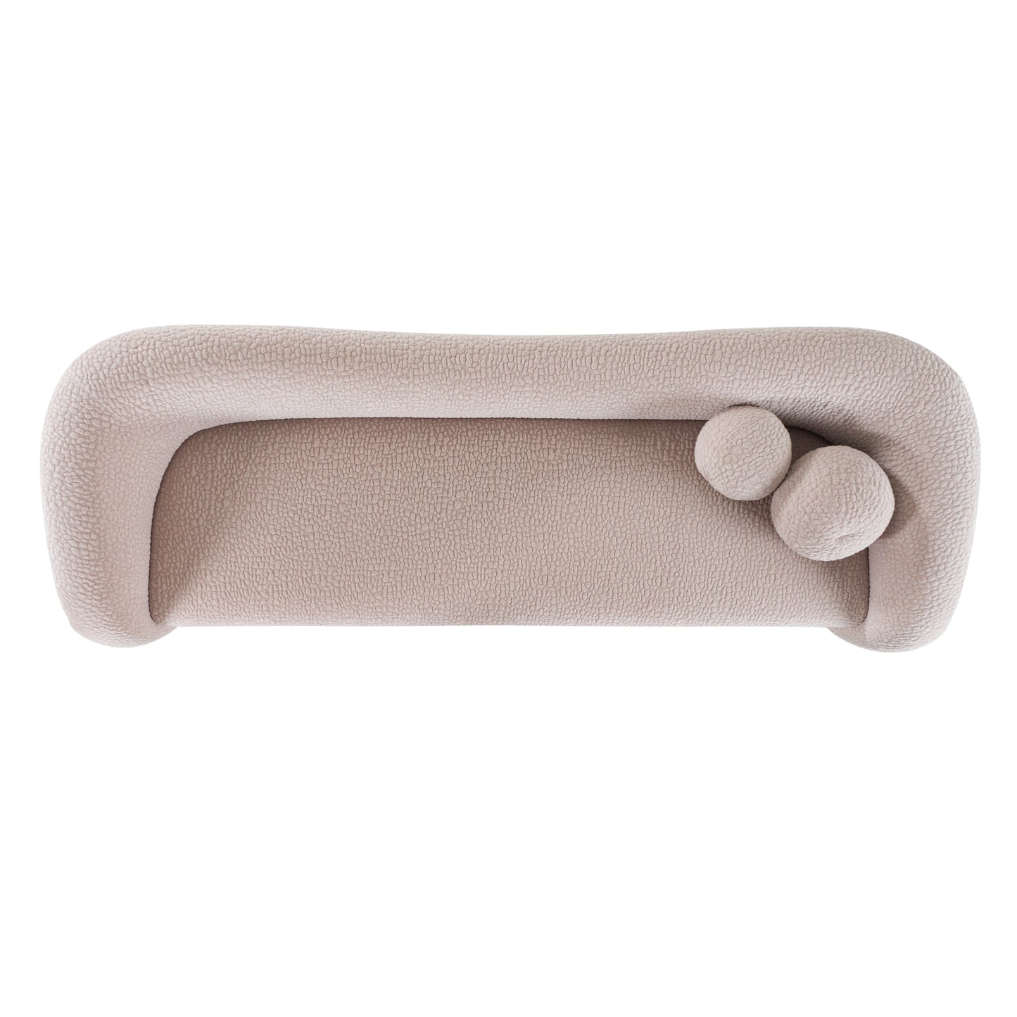 Divani Casa Calico Contemporary Beige Fabric 3-Seat Sofa
