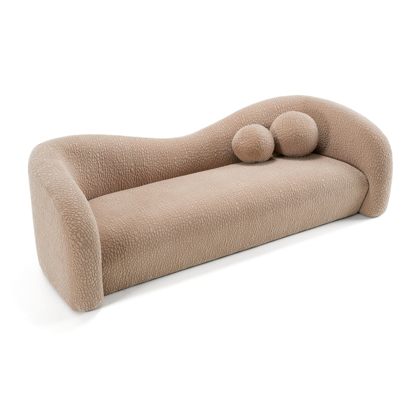 Divani Casa Calico Contemporary Tan Fabric 3-Seat Sofa