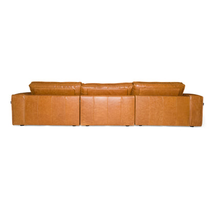 Divani Casa Cambria Modern Cognac Leather Sofa