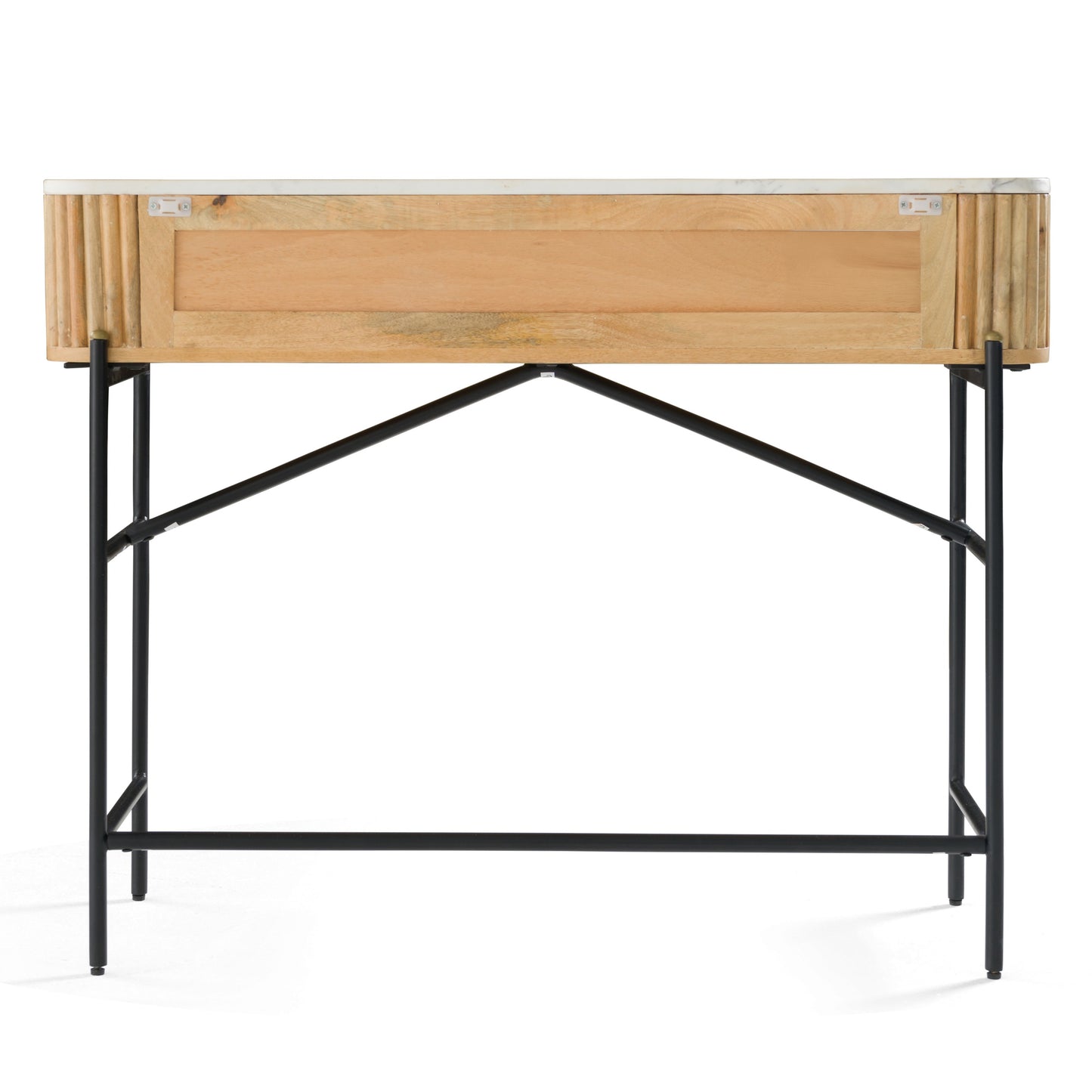 Modrest Cambridge White Marble and Mango Vanity Table