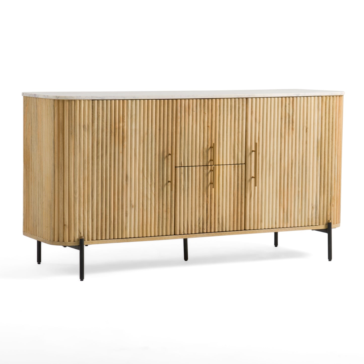 Modrest Cambridge White Marble and Mango Buffet