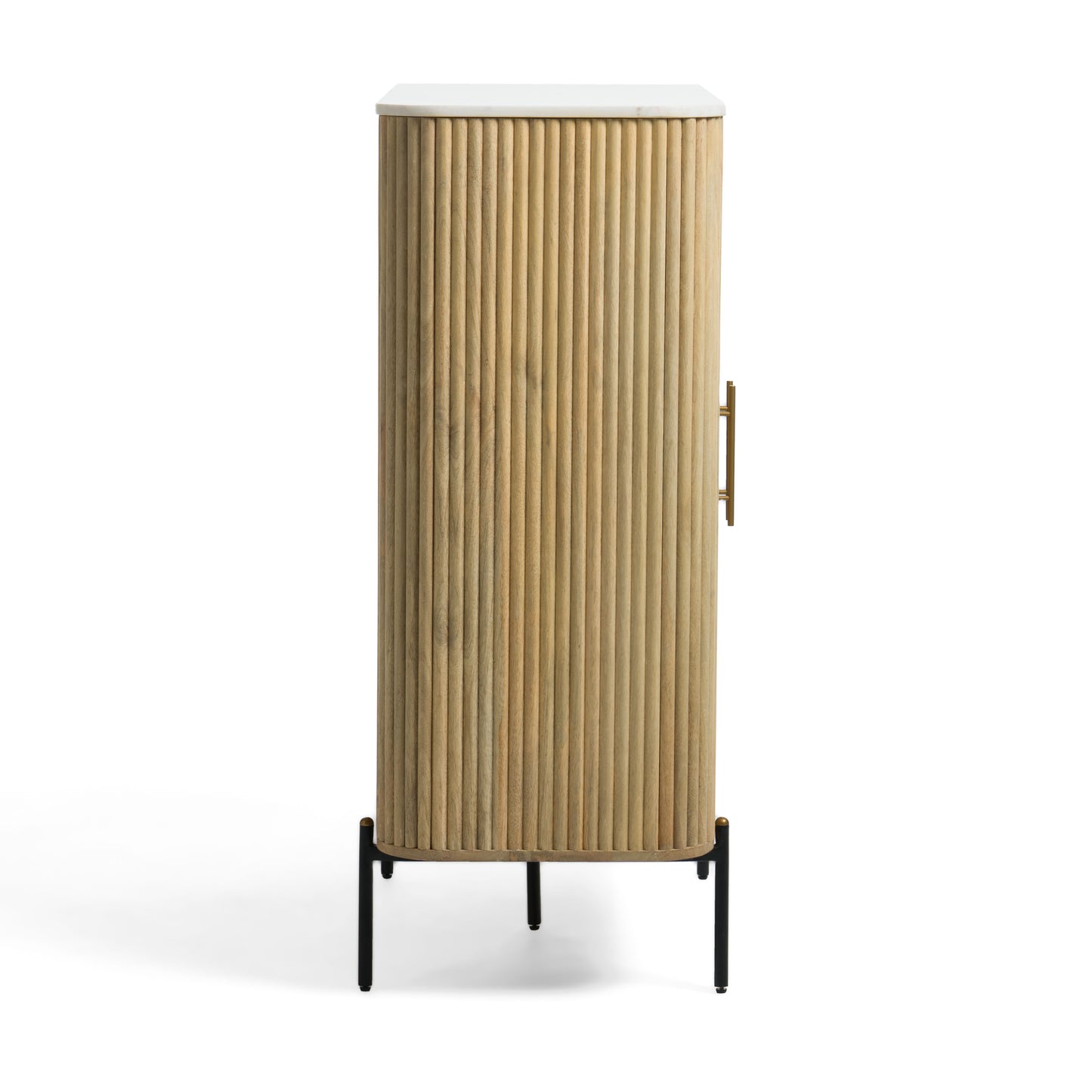 Modrest Cambridge White Marble and Mango Tall Buffet