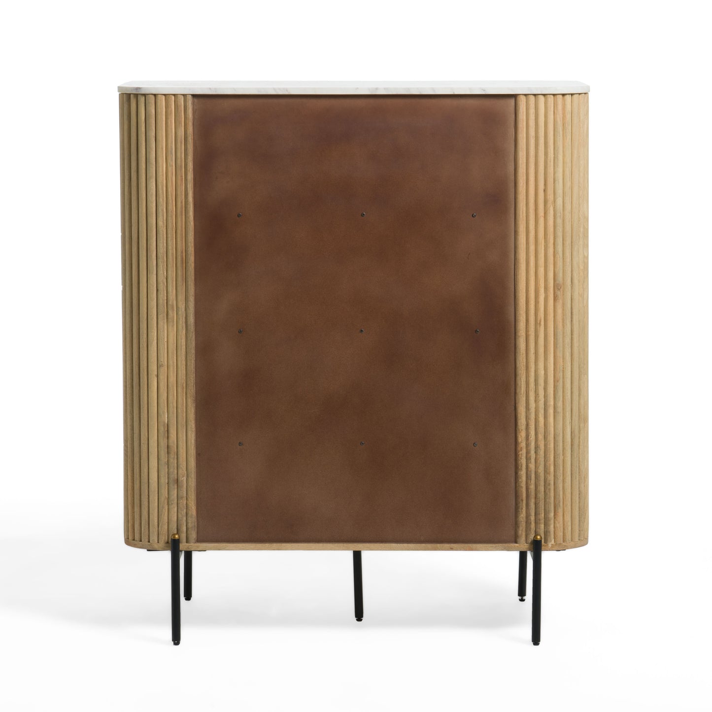 Modrest Cambridge White Marble and Mango Tall Buffet
