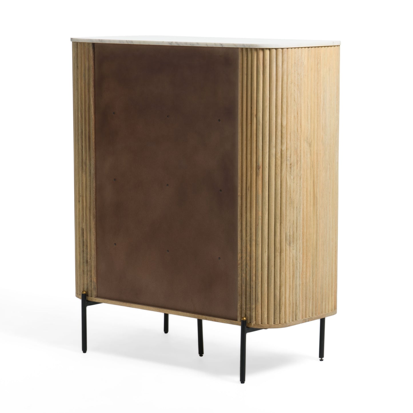 Modrest Cambridge White Marble and Mango Tall Buffet