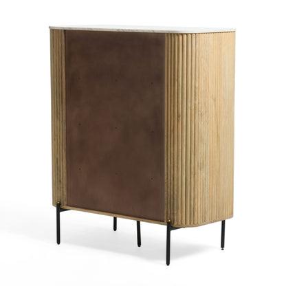 Modrest Cambridge White Marble and Mango Tall Buffet