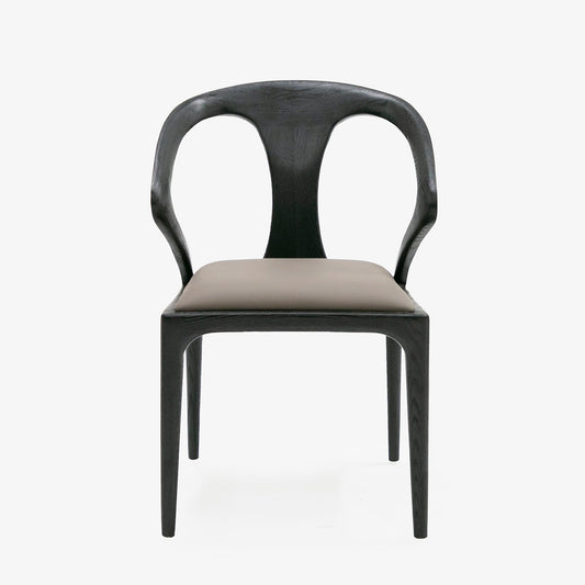 Modrest Campbell Mid-Century Modern Grey and Black Ash Dining Chair
