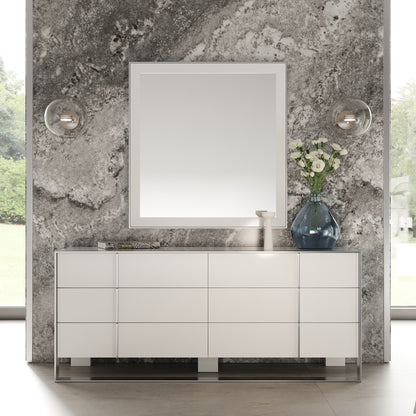 Modrest Cartier Modern White Stainless Steel Dresser