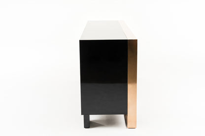 Nova Domus Cartier Modern Black and Rosegold Buffet