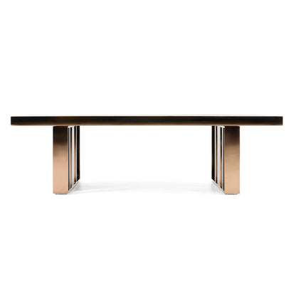 Nova Domus Cartier Modern Black and Rosegold Coffee Table