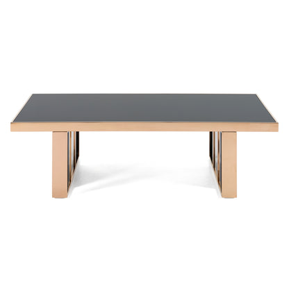 Nova Domus Cartier Modern Black and Rosegold Coffee Table