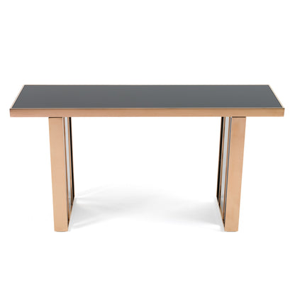 Nova Domus Cartier Modern Black and Rosegold Console Table